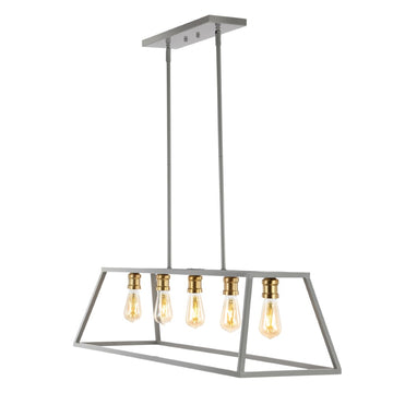 Floyd 38" Adjustable Iron Farmhouse Vintage LED Dimmable Pendant